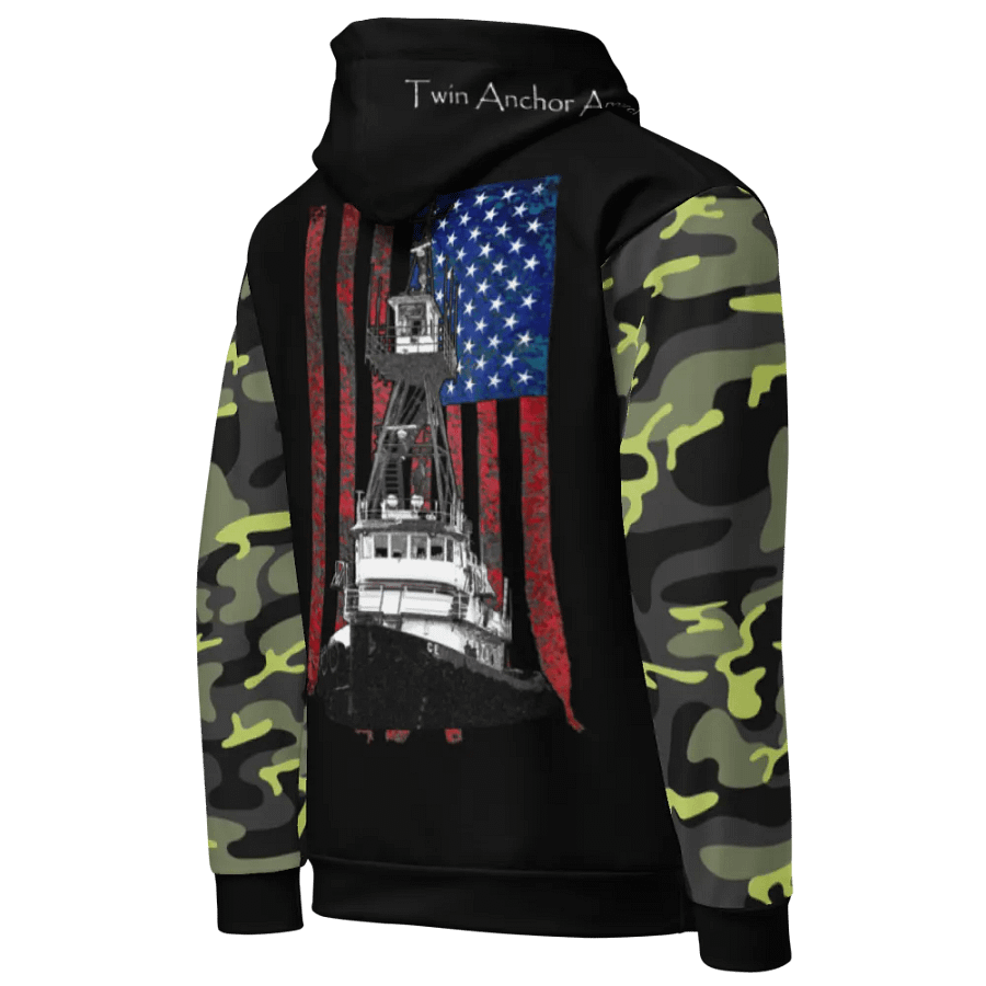 Camouflage & Black Tug CE & CE Flage Hoodie product image (10)