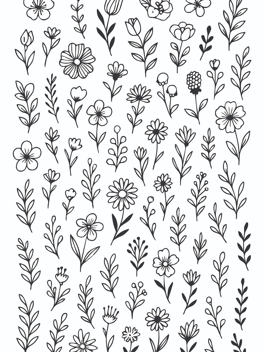 150+ Minimalist Botanical Flowers And Leaves Single Line Art for Download product image (5)
