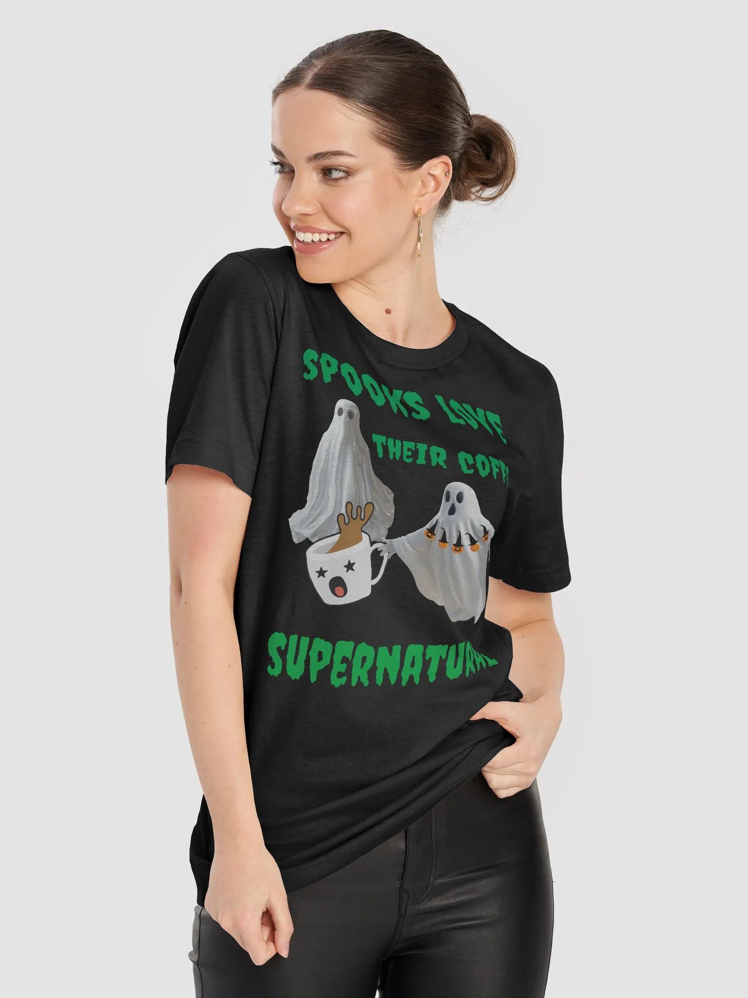 Spooks Like Their Coffee Supernatural T-Shirt product image (3)