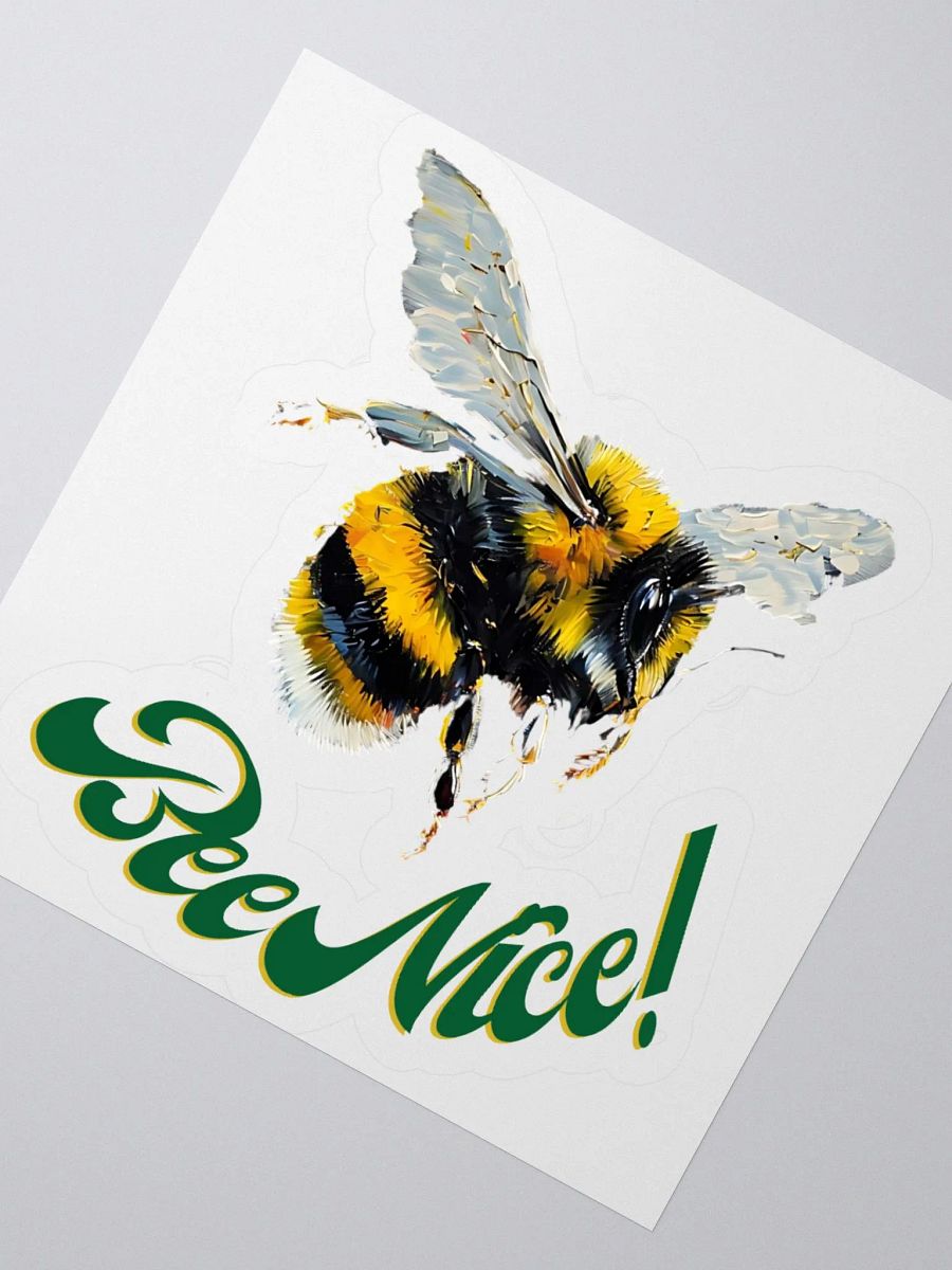 Bee Nice! Vibrant Kiss Cut Stickers product image (5)