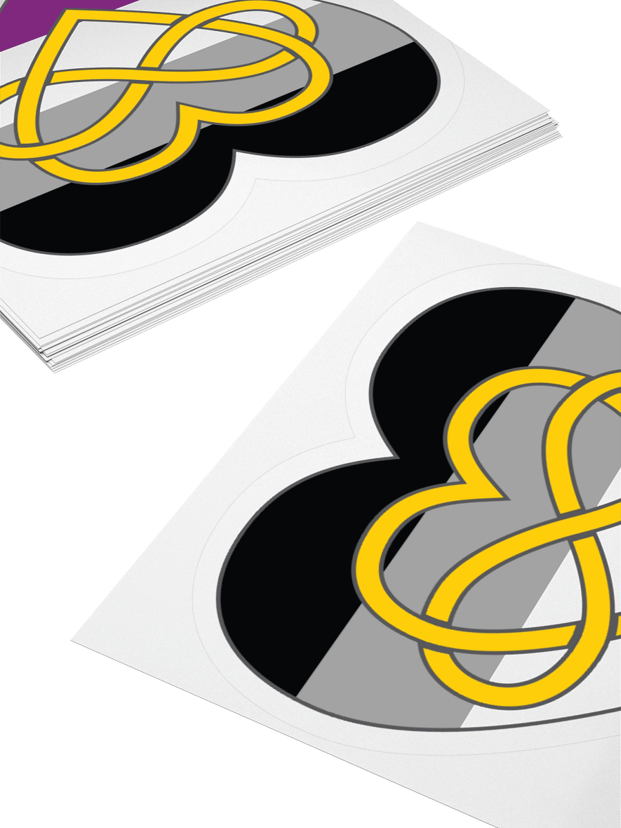 Asexual Pride Flag Polyamory Infinity Heart Sticker product image (10)