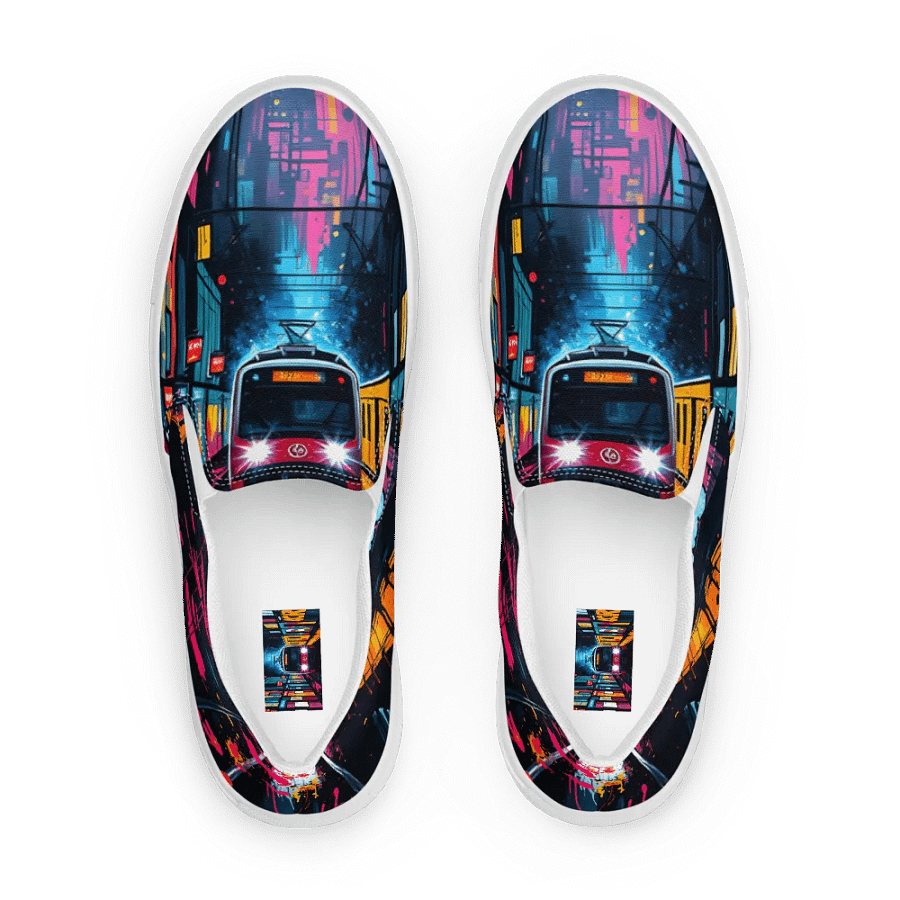Women's Neon City Canvas slip on shoes product image (1)
