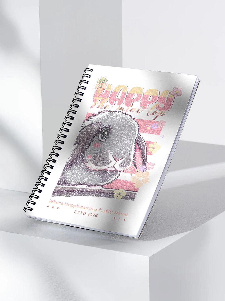 Happy The Mini Lop Spiral Notebook product image (3)