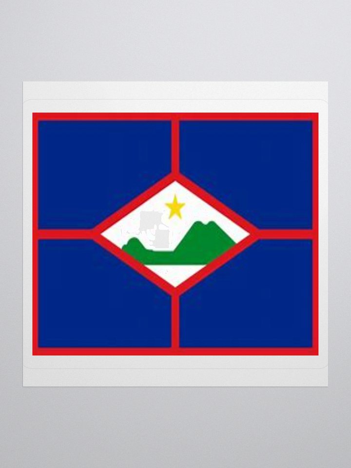 Sint Eustatius Flag Sticker - Durable Vinyl for Indoor Use - Multiple Sizes Available product image (1)