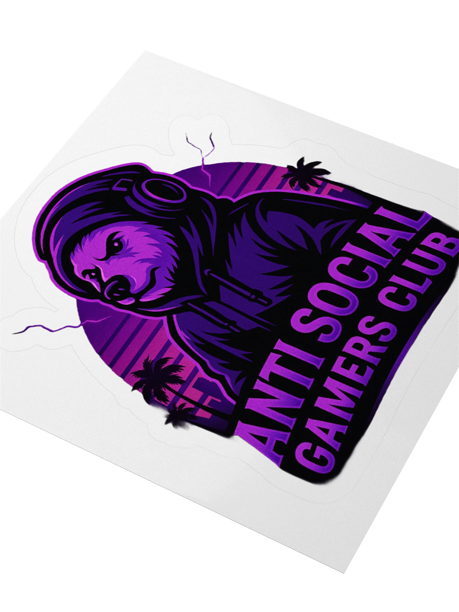 Anti Social Gamers Club Stickers 3x3 product image (3)