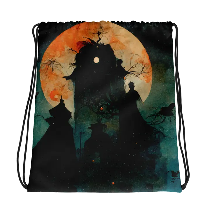 Moonlit Gothic Drawstring Bag product image (1)