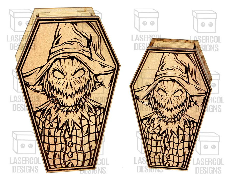 Halloween Coffin Box Set 4 (2 Sizes) - Laser Cut Files product image (6)