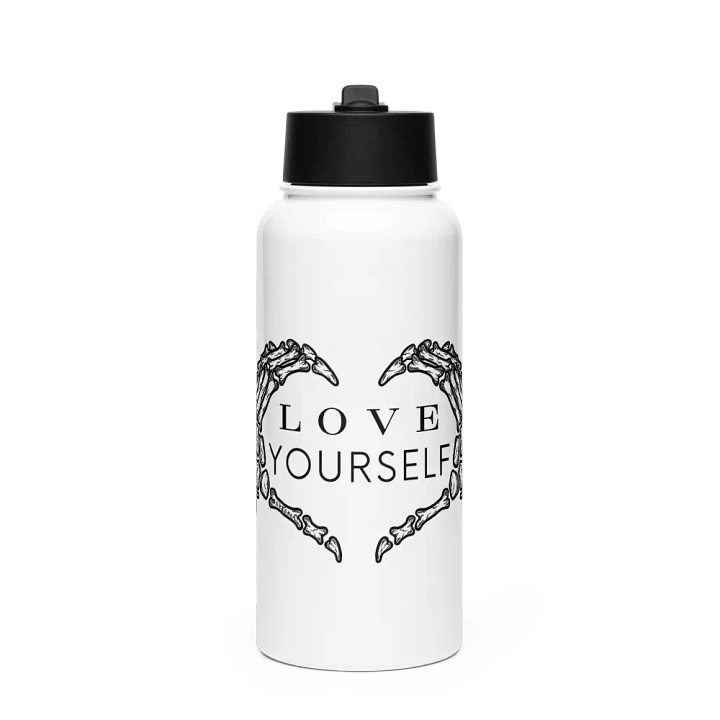 Love Yourself Skelly- Stainless Steel Straw Lid Bottle product image (1)