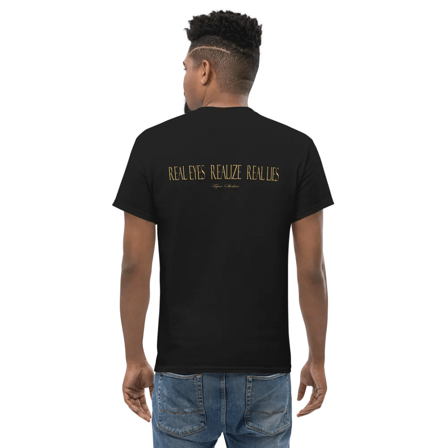 Real Eyes Realize Real Lies w/Cross - EMBROIDERED - Tupac - Gildan Heavyweight T-Shirt product image (4)