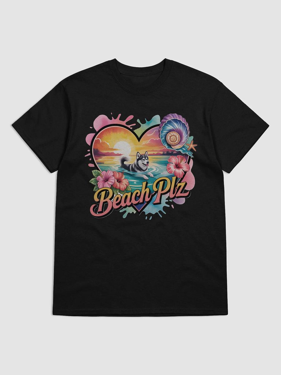 Sunset Husky Beach Plz T-Shirt product image (1)