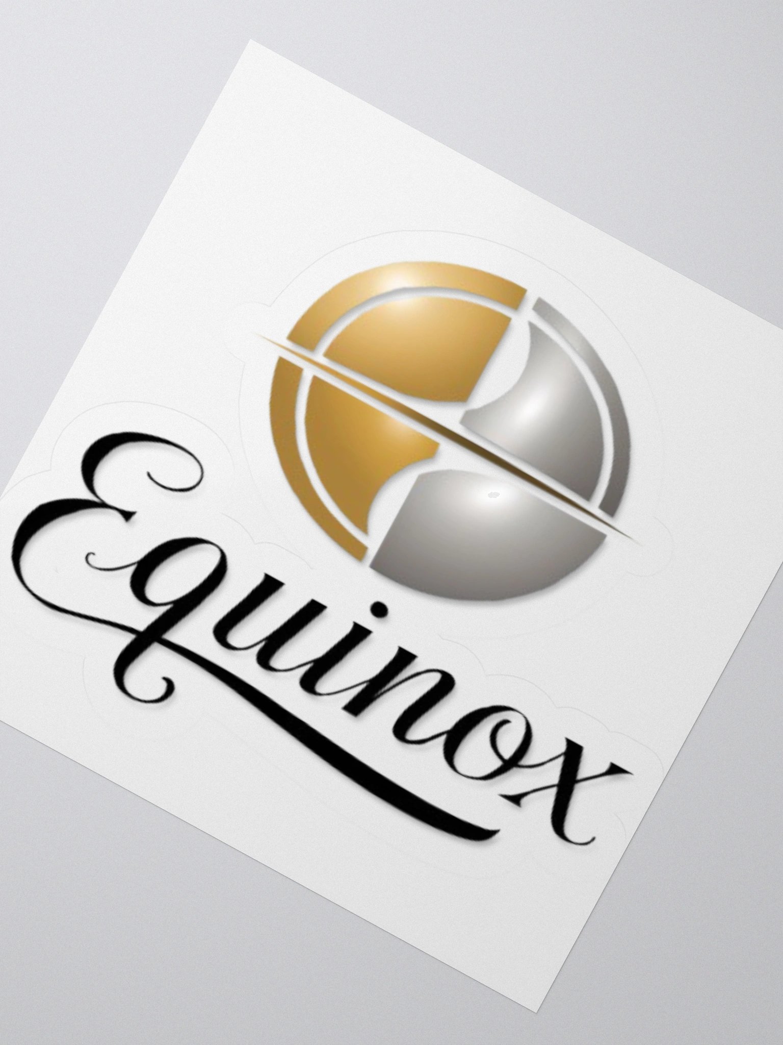 Luxury Equinox Vinyl Sticker - Gold & Silver Circle Design product image (5)
