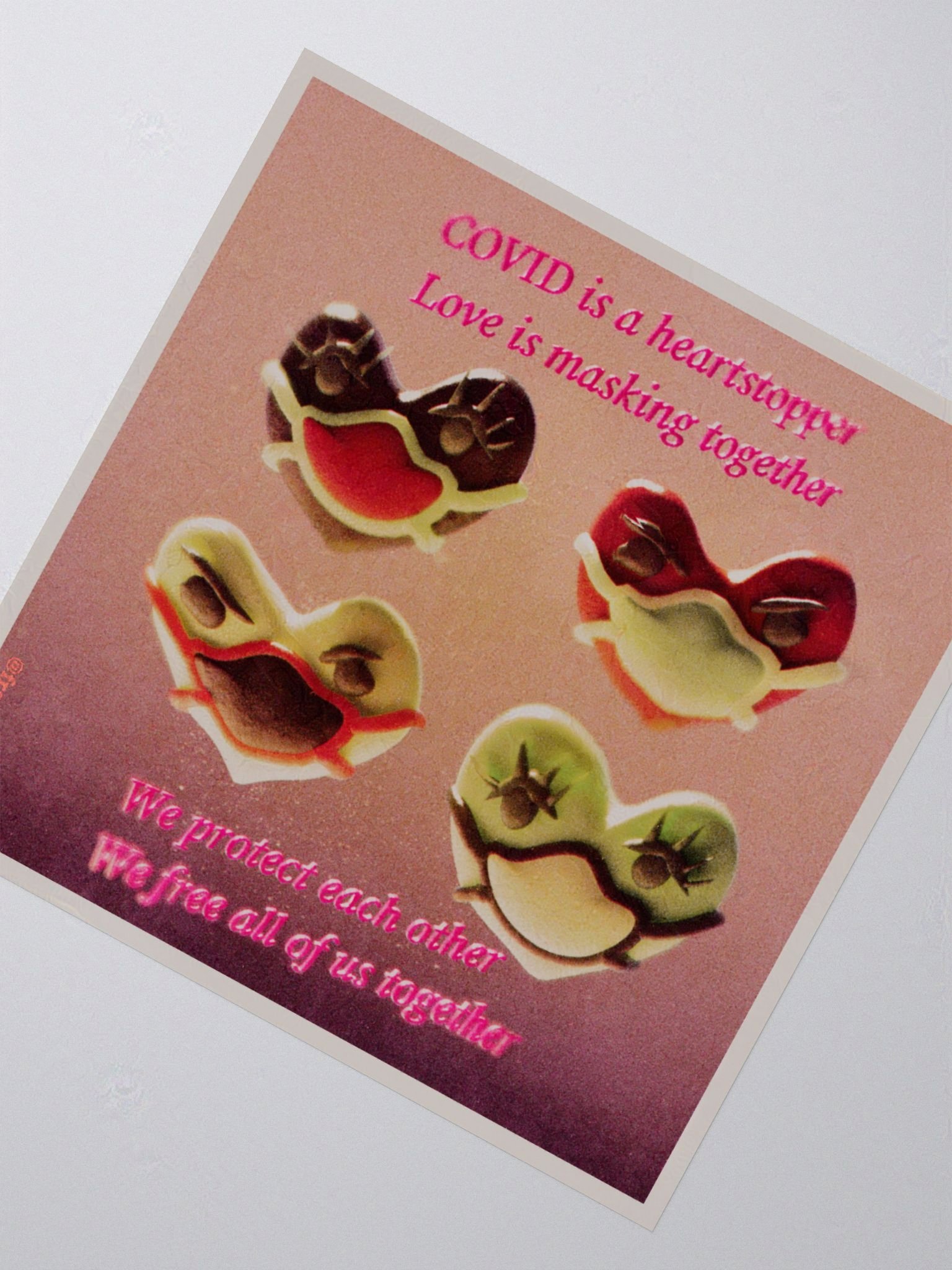 Love Is Masking Together big sticker product image (12)