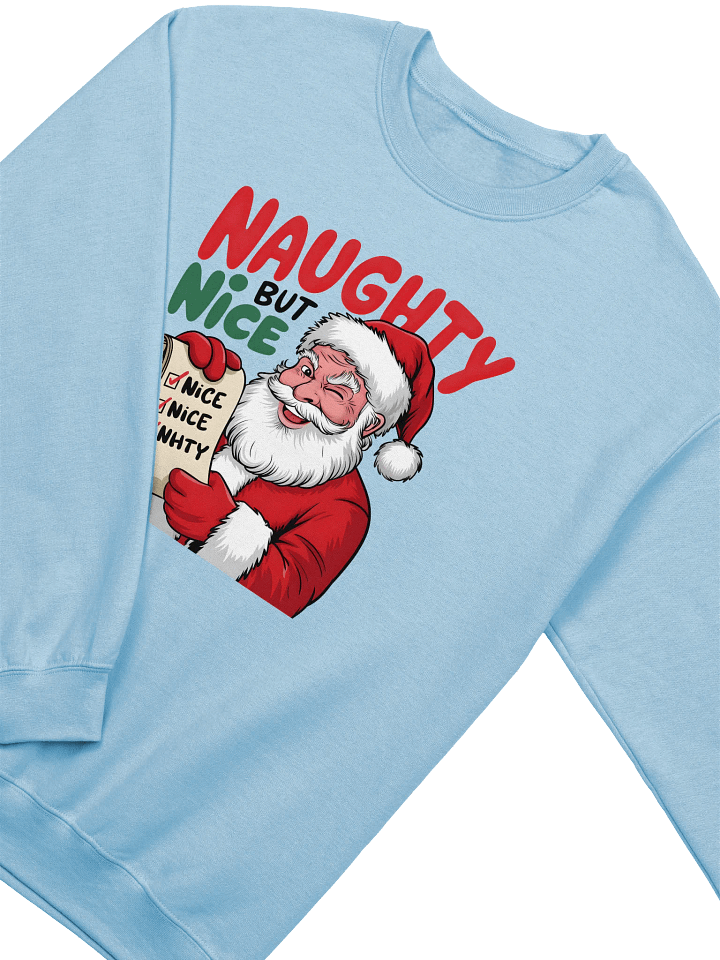 Naughty But Nice Santa Christmas Sweatshirt – Soft, Cozy & Festive! product image (2)