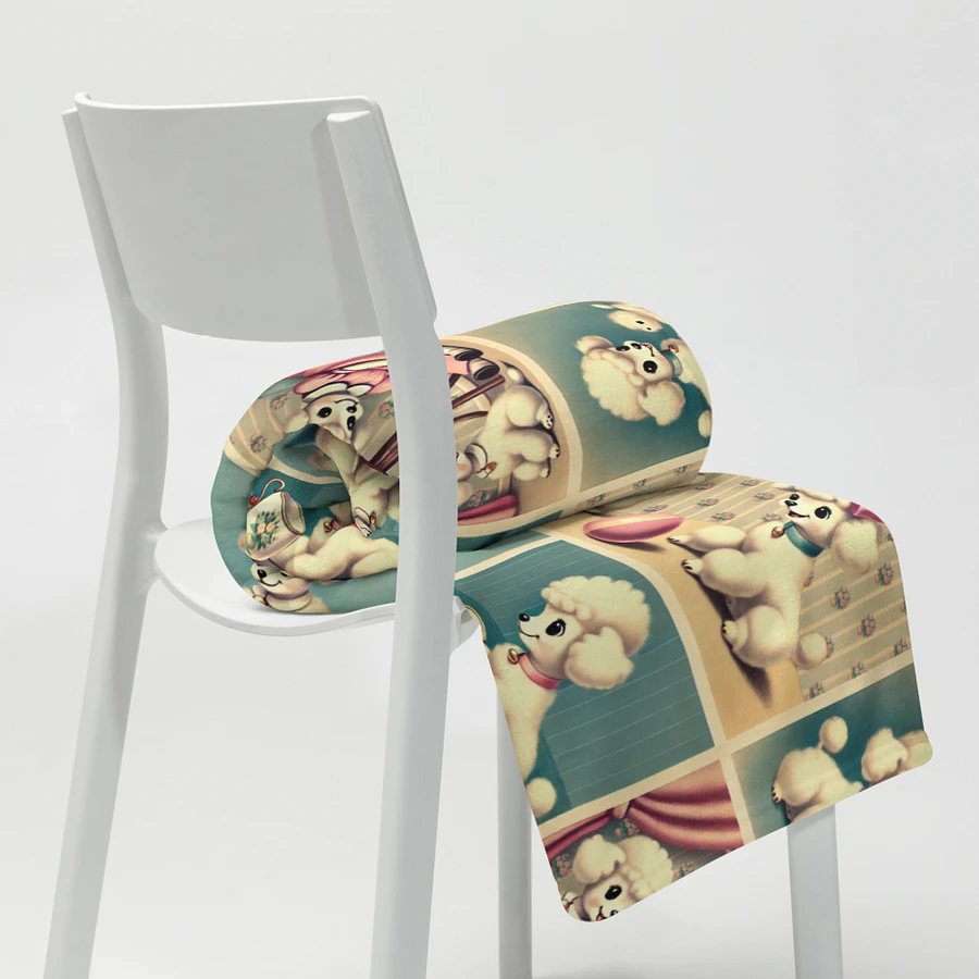 Retro Poodle Puppy Throw Blanket - Vintage-Style product image (10)