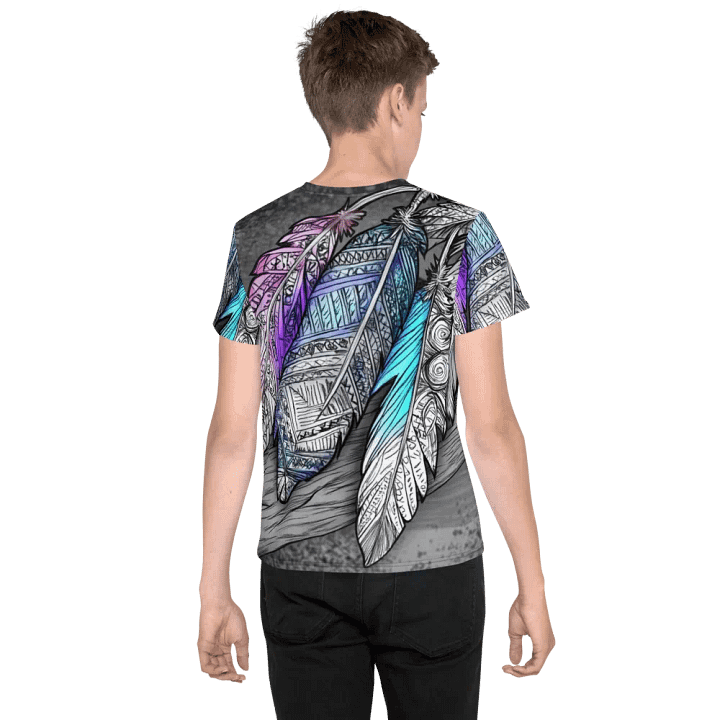 G Feathers, Unisex Youth Crew Neck T-Shirt product image (2)