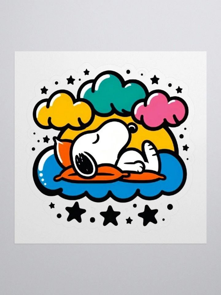 Dreamy Dog Cloud Kiss Cut Stickers product image (1)