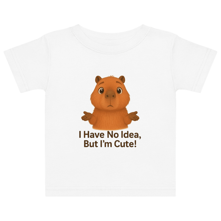 Confused Capybara Cutie Baby Jersey T-Shirt product image (1)