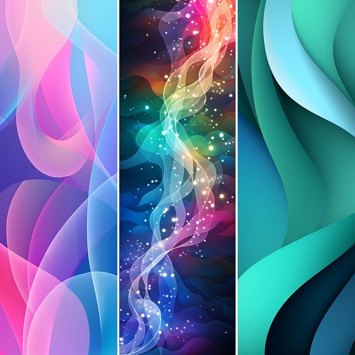 🌈 📱 Chromatic Shadows: Vibrant Hues on Black Canvas product image (2)