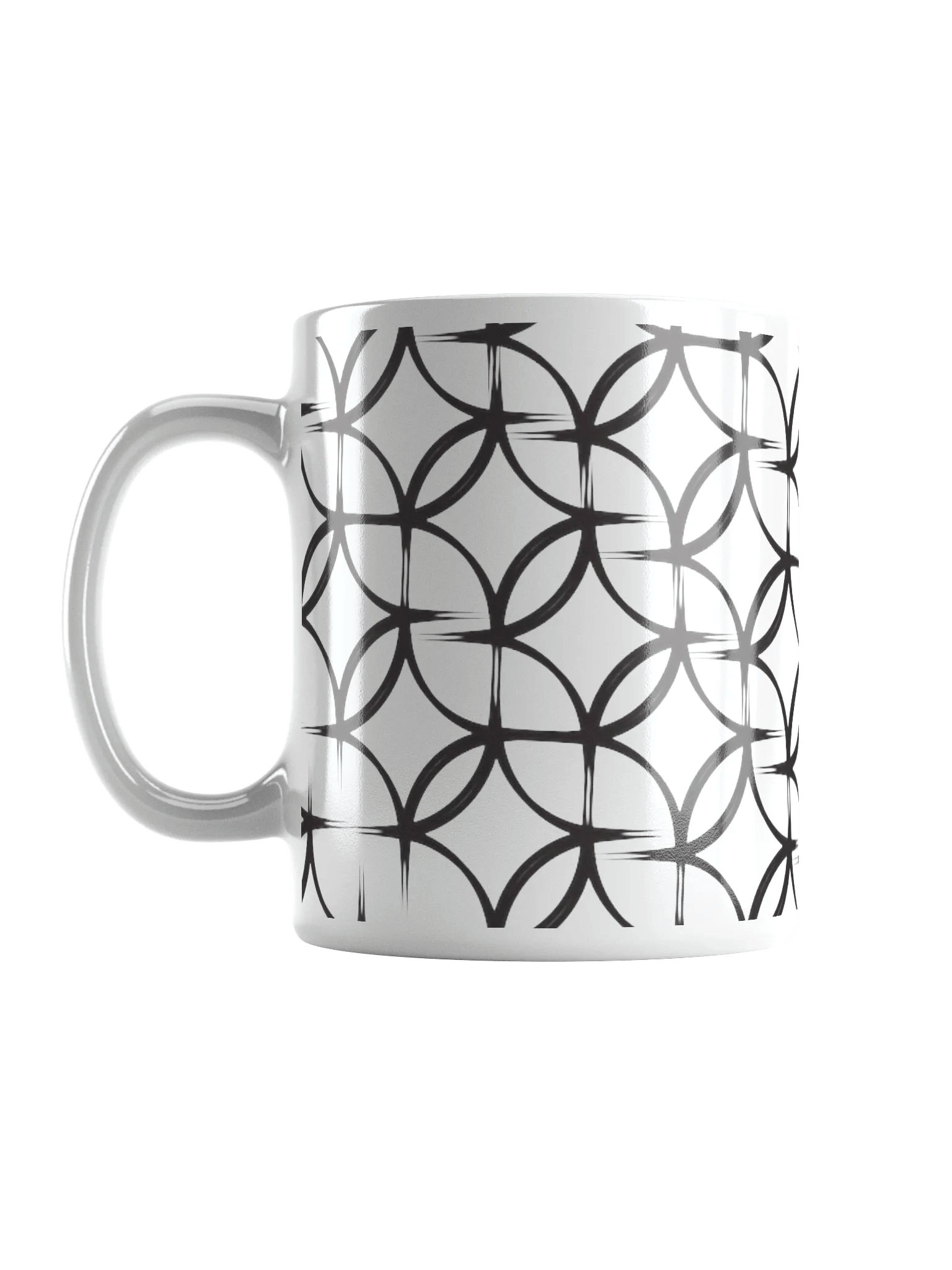 Symmetric Circles White Mug product image (6)