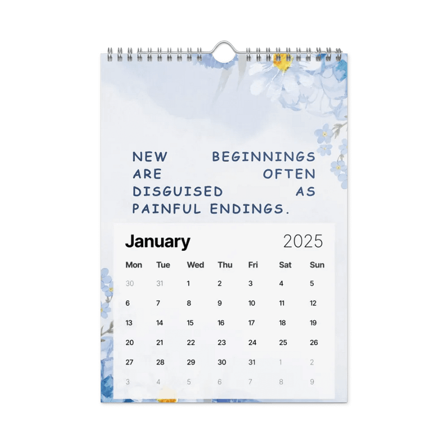 FLORAL INSPIRATIONAL QUOTES WALL CALENDAR 2025 product image (6)