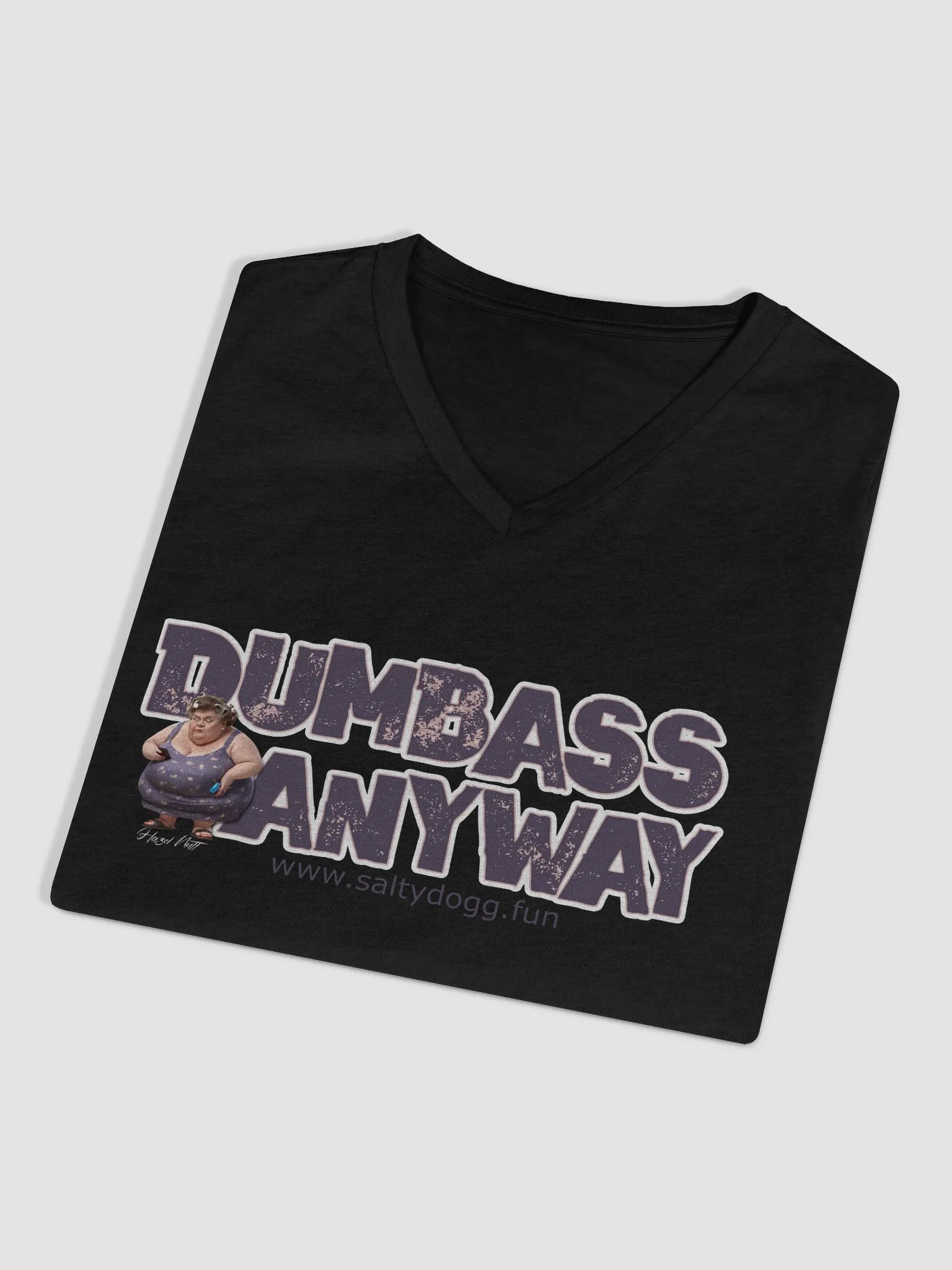 Dumbass Anyway V Neck Ladies Tee product image (33)