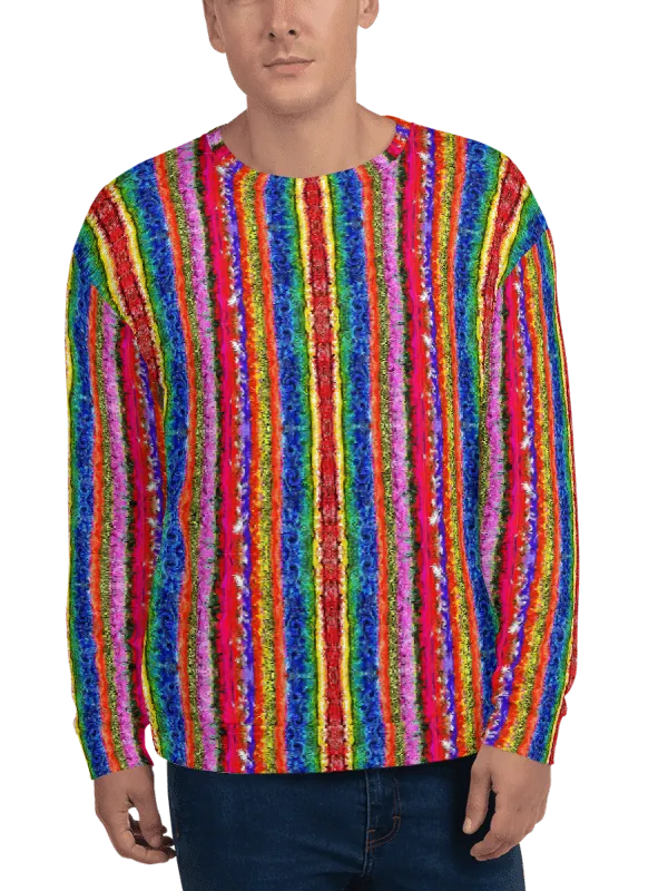 Colorful striped sale sweatshirt