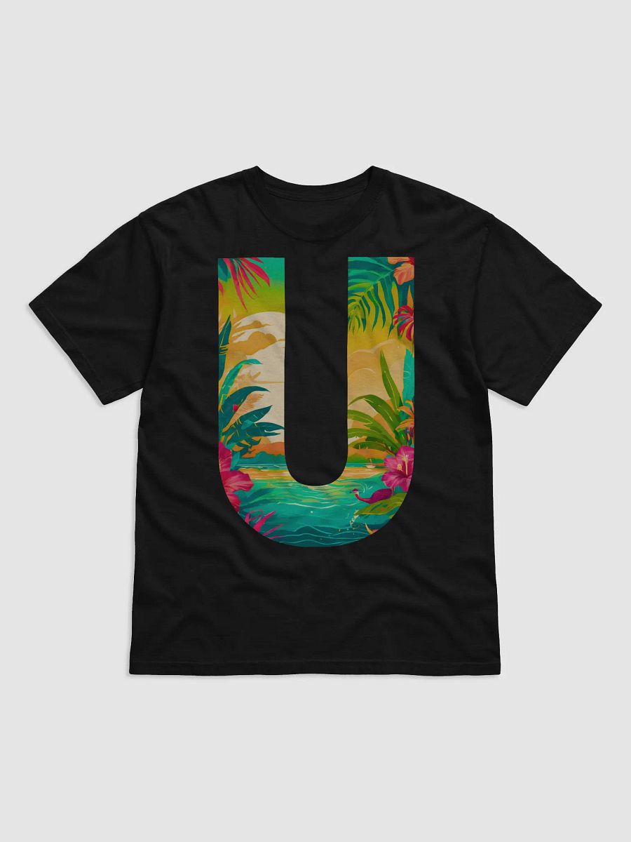 Tropical Sunset Paradise T-Shirt (Letter-U) product image (1)