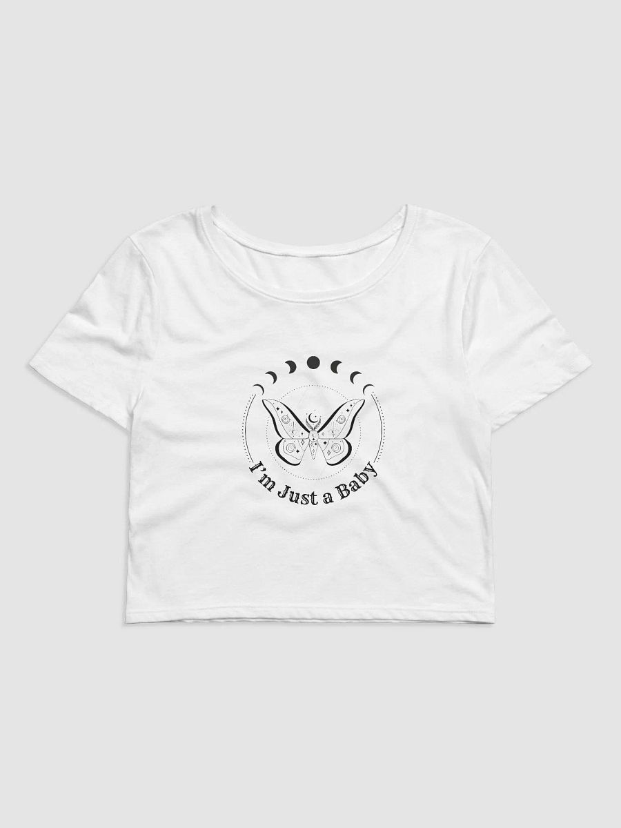 I'm Just a Baby Cropped Tee (Black Design) product image (1)