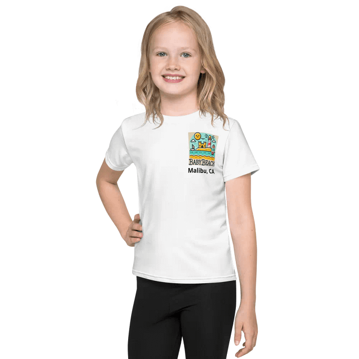 Sunshine Shores All-Over Print Kid's Tee - Malibu, CA product image (1)