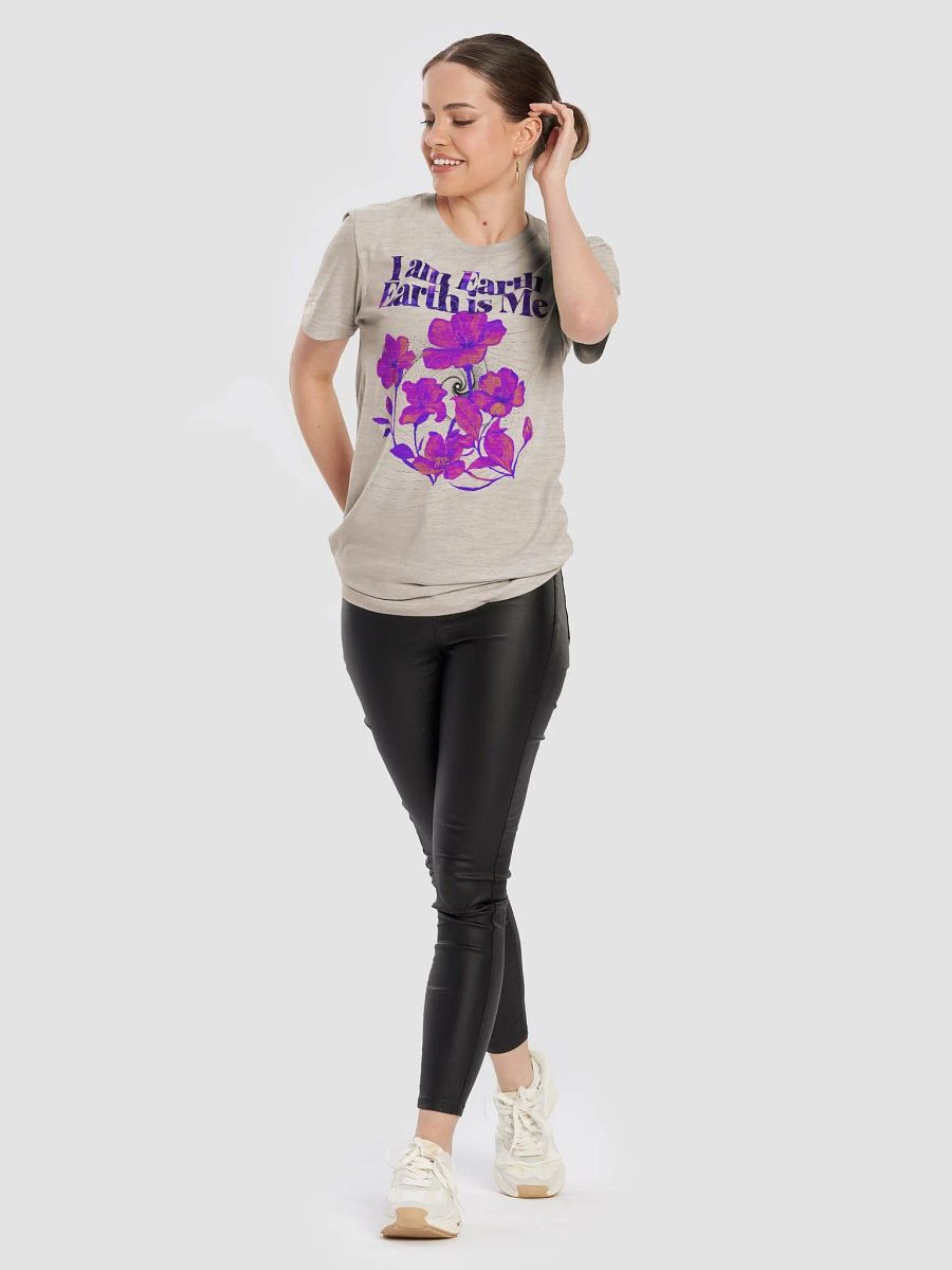 Unisex I am Earth, Earth is Me - Everything is Connected Decolonisation Tee - Neon Bright Flowers version product image (23)