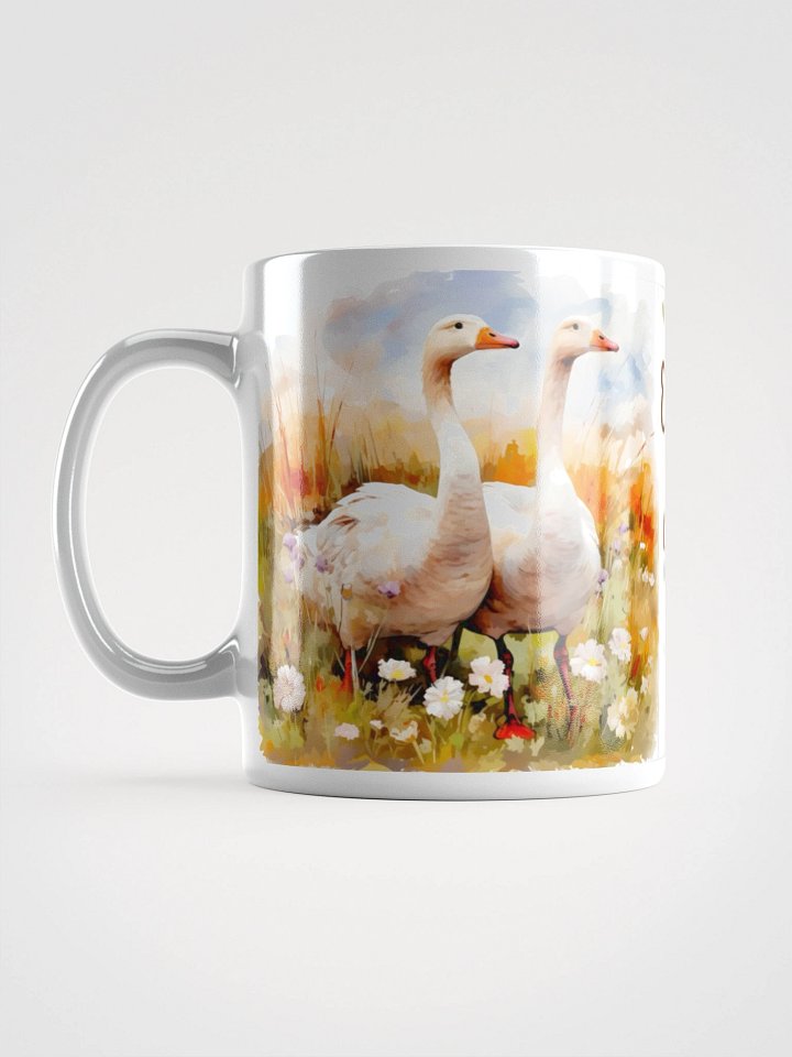 Guardian Geese White Glossy Mug product image (1)