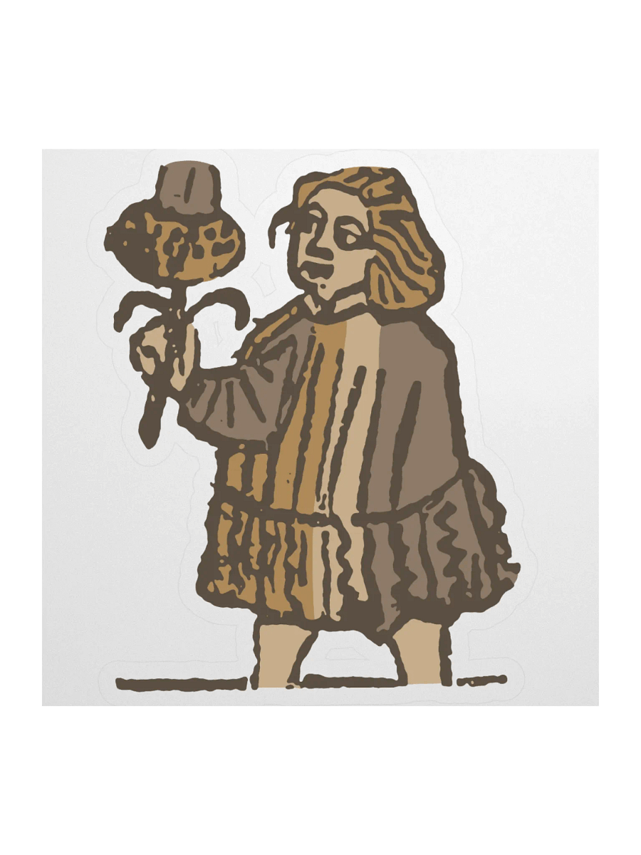 Medieval Man with Acorn Woodcut product image (1)