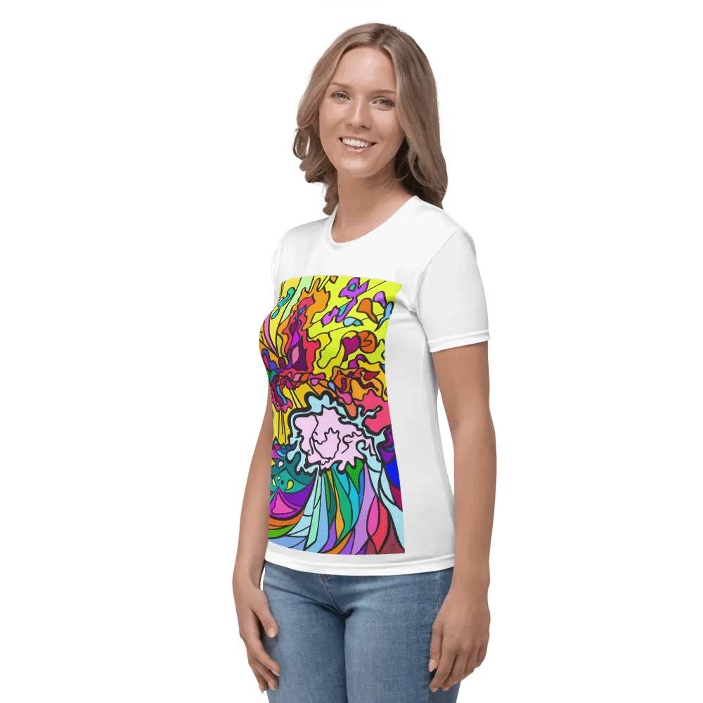 Vibrant Fusion Women's All-Over Tee - Wave at Sunset product image (3)