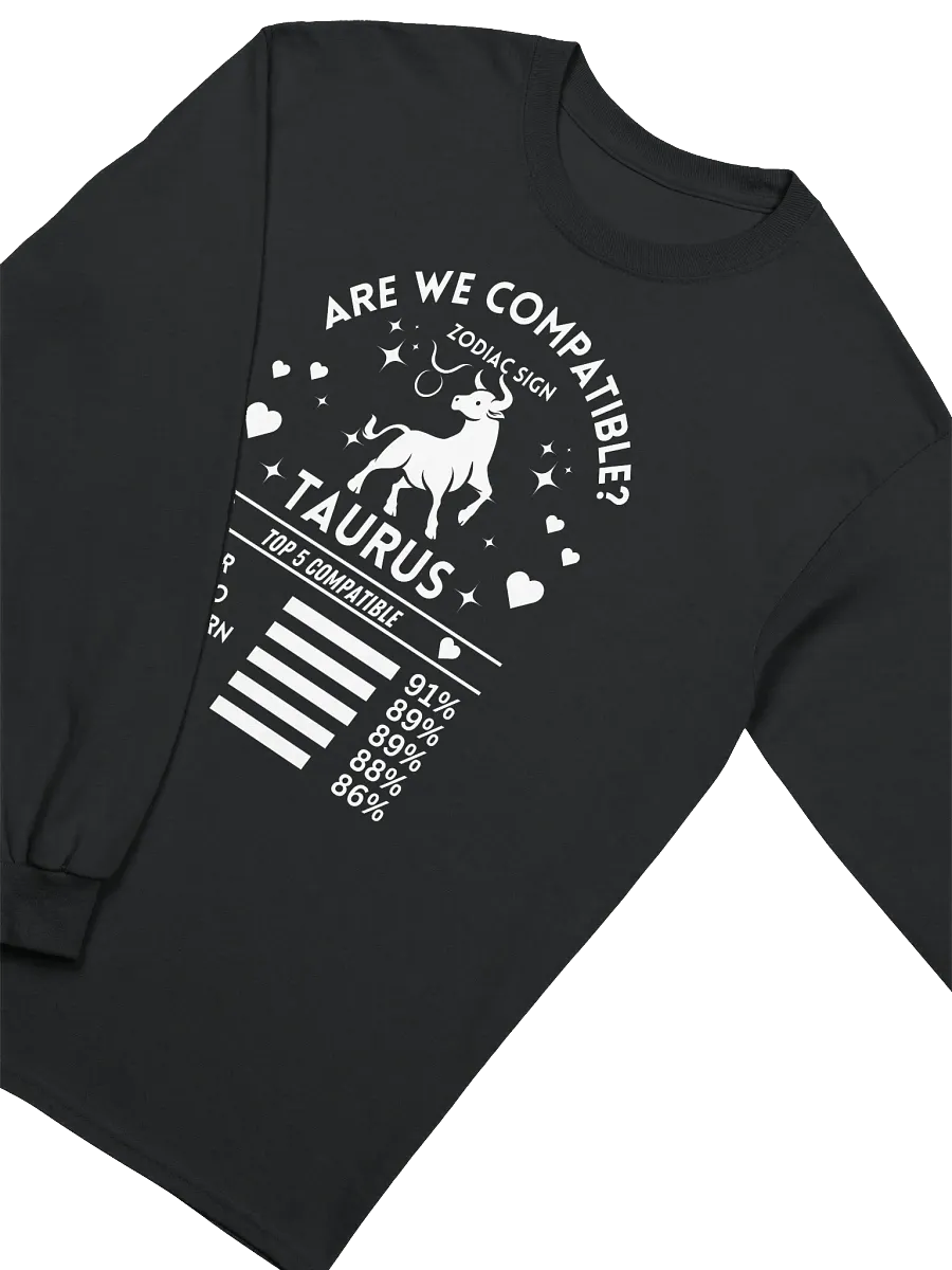 Taurus Zodiac Sign Romantic Compatibility - Gildan Ultra Cotton Unisex Long Sleeve T-Shirt - Dark Colors product image (3)