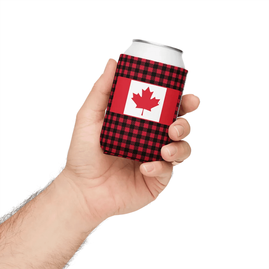 Canadian Flag Plaid Can Coozie product image (5)