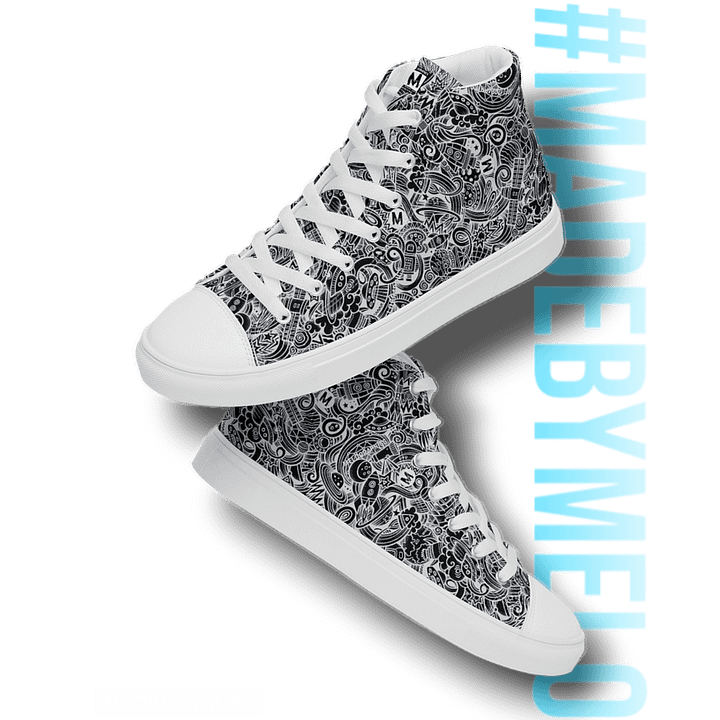 Dark Space Scribble - Women's High Tops | #MadeByMELO product image (1)