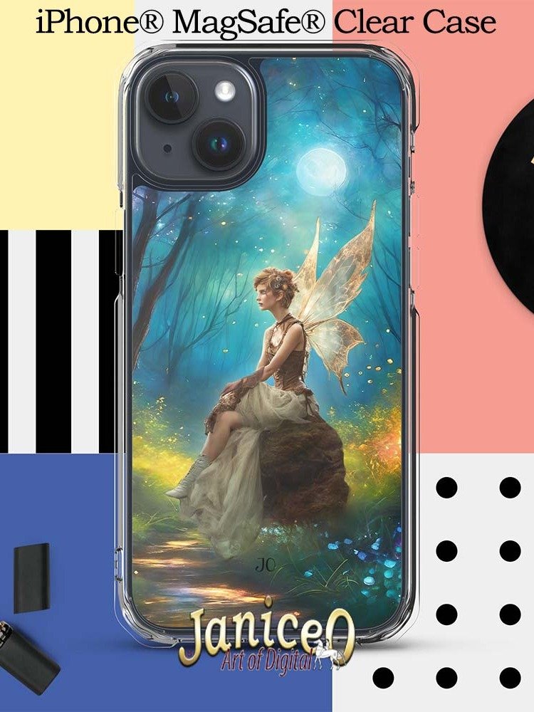 Moonlit Fairy Enchantment iPhone® MagSafe® Clear Case product image (71)