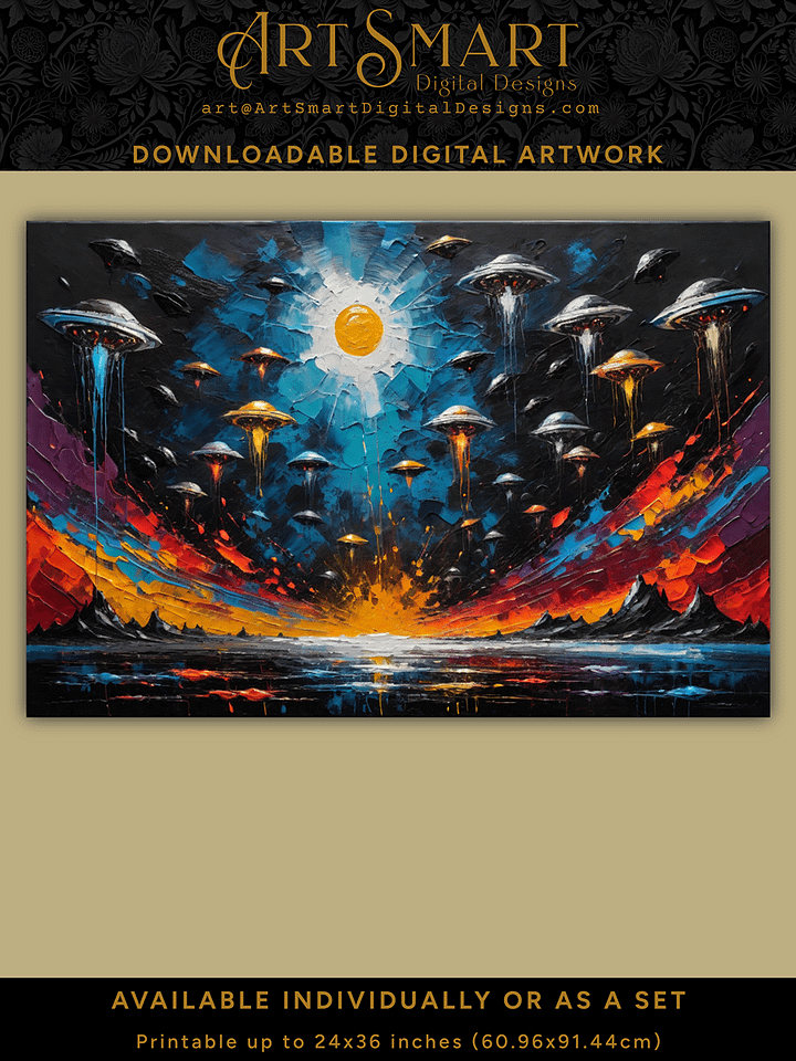 Abstract Alien Invasion 1-6 - Digital Download product image (1)