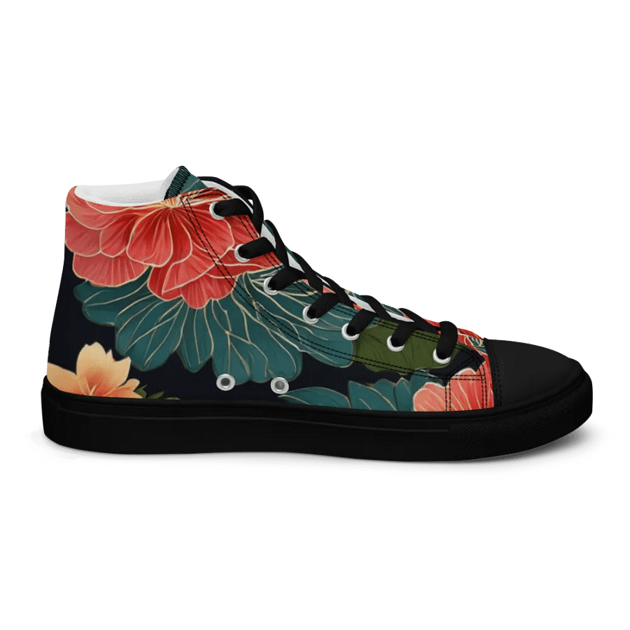 Women's Floral Harmony High Top Canvas Shoes product image (8)