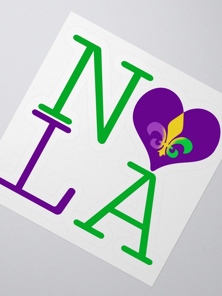 I LOVE NOLA **BIGSHOT STICKER** (MARDI GRAS) product image (2)