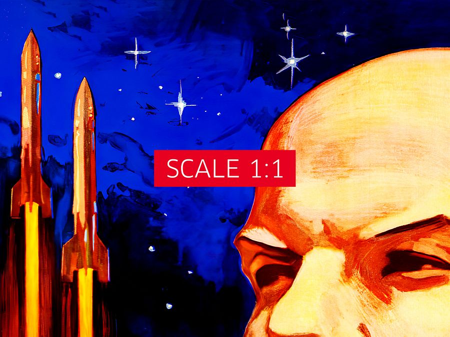 With the name of Lenin!, USSR 1960 — Soviet vintage space art poster, soviet poster, propaganda poster, soviet retro space, space wall art product image (28)