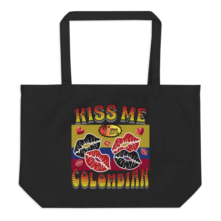 Kiss Me I'm Colombian Flag Tote product image (1)