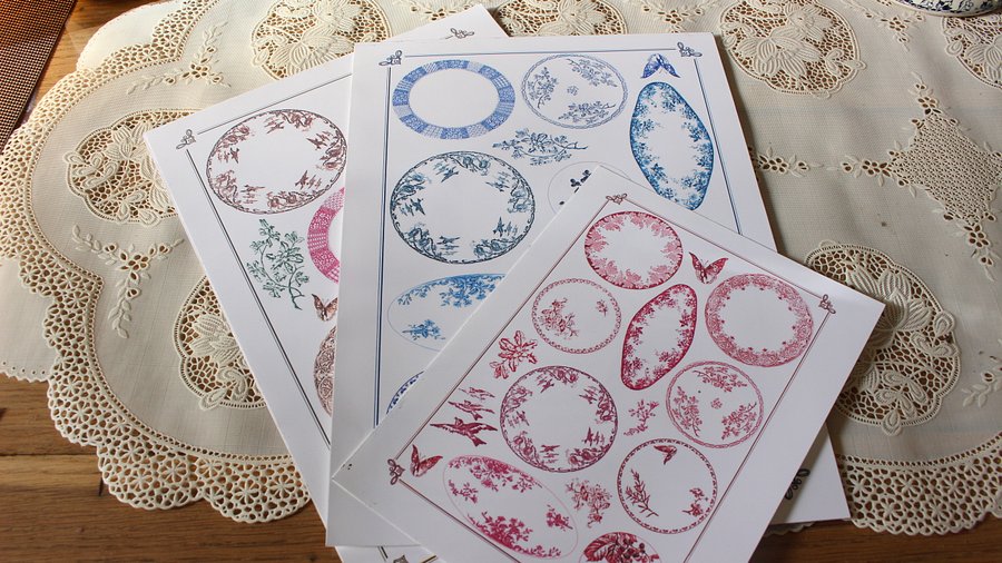 French Antique Plate Collection Sheets | Digital Download product image (2)
