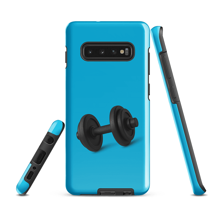 Cyan Black Dumbbell Samsung Phone Case product image (5)