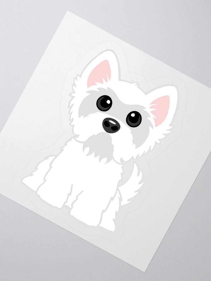 WEST HIGHLAND WHITE TERRIER (WESTIE) PUPPY STICKER product image (6)