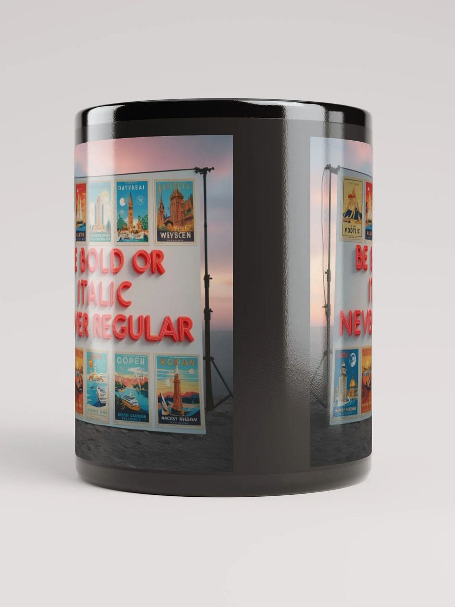 Vintage Travel Poster Black Glossy Mug product image (5)