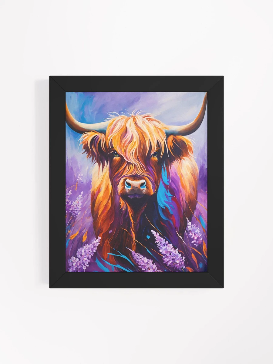 Lavender Field Highland Cow Framed Print product image (5)