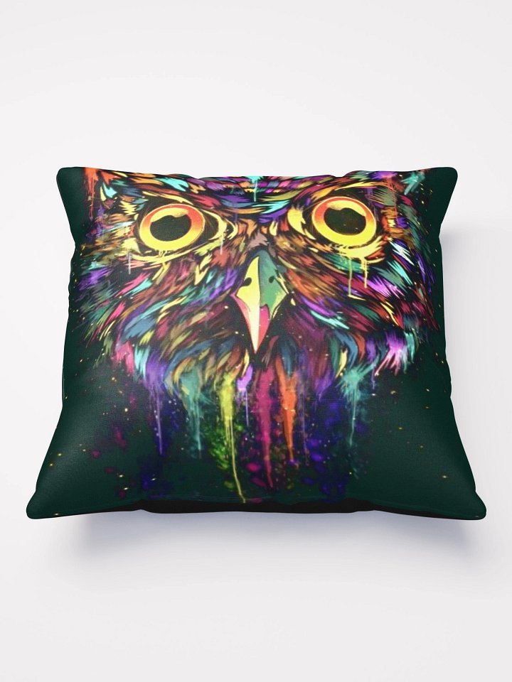 Drippy Owl Pillow - Black product image (2)