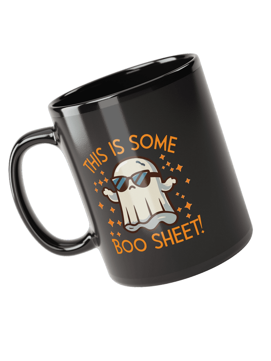 Boo Sheet Funny Halloween Mug (Black) product image (3)