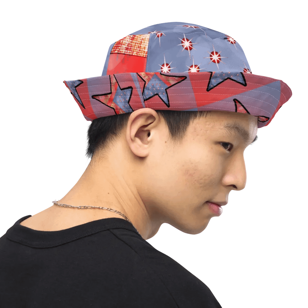 American Flag and Stars Bucket Hat product image (6)
